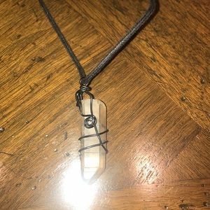 Clear quartz necklace